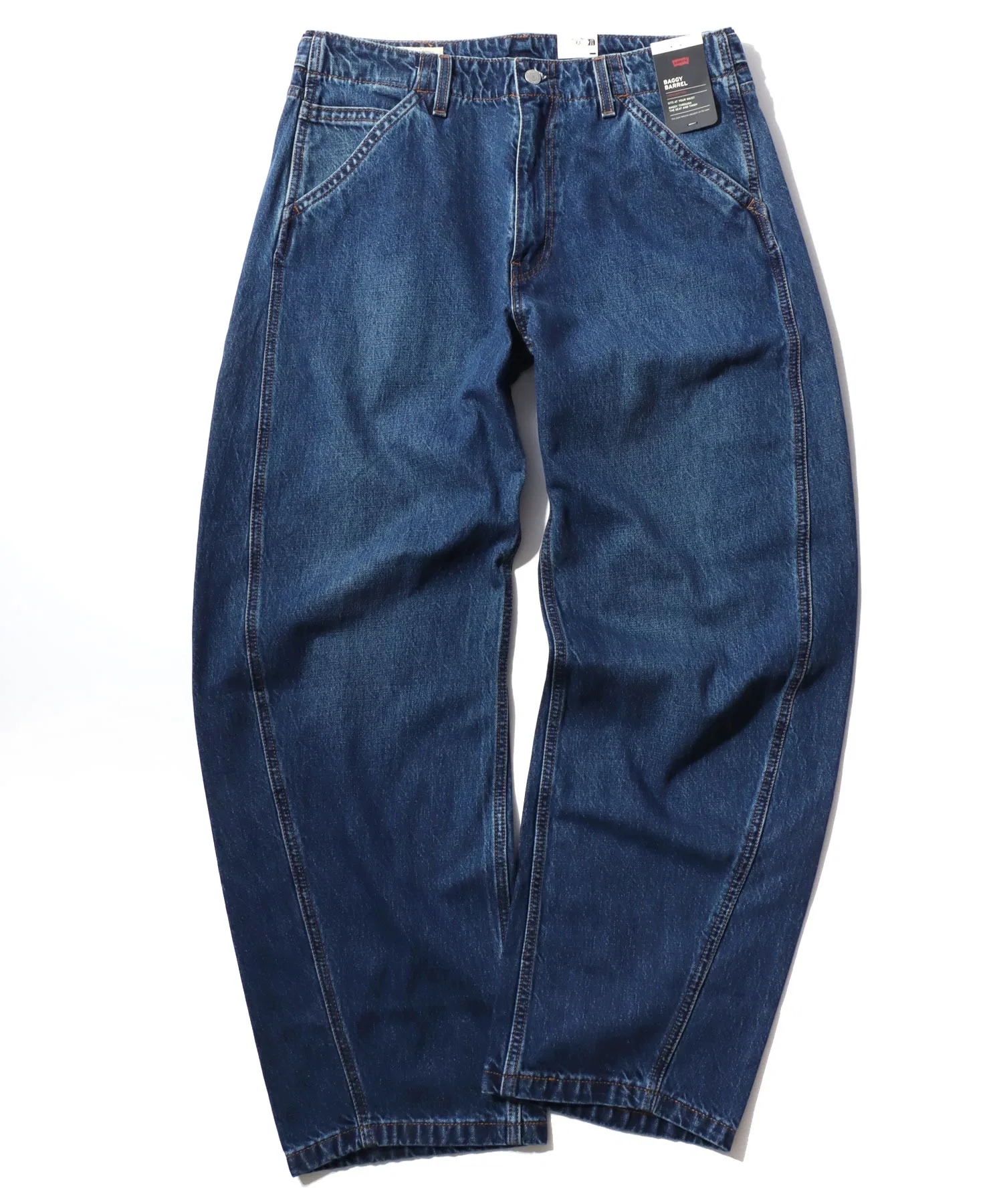 Широкие джинсы Levi's BAGGY BARREL / Свободный крой / Джинсы-бочонки / Джинсы с закругленными краями