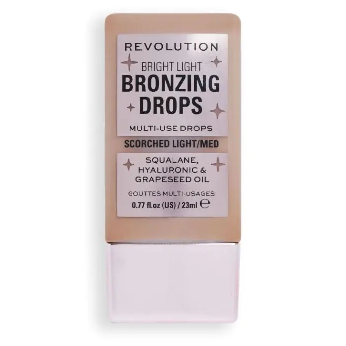 

Бронзер для лица bright light bronzing drops gotas bronceadoras Revolution, цвет scorched light