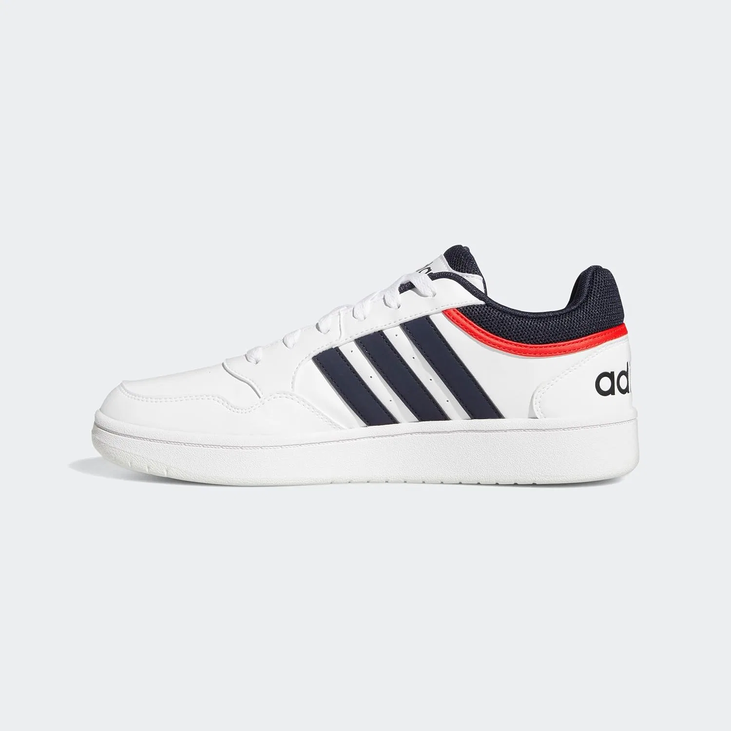 Мужские кроссовки Adidas Hoops 3.0 Low Classic Vintage, Ftwr White Legend Ink Vivid Red — фото 2