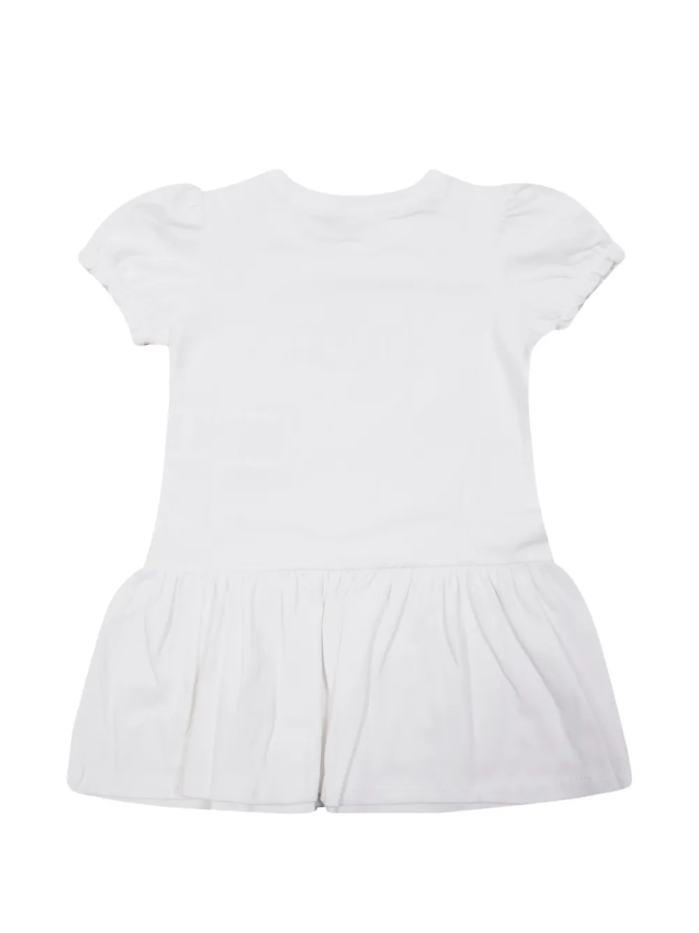 Платье с короткими рукавами и игрушечным мотивом Moschino Kids, белый — фото 2