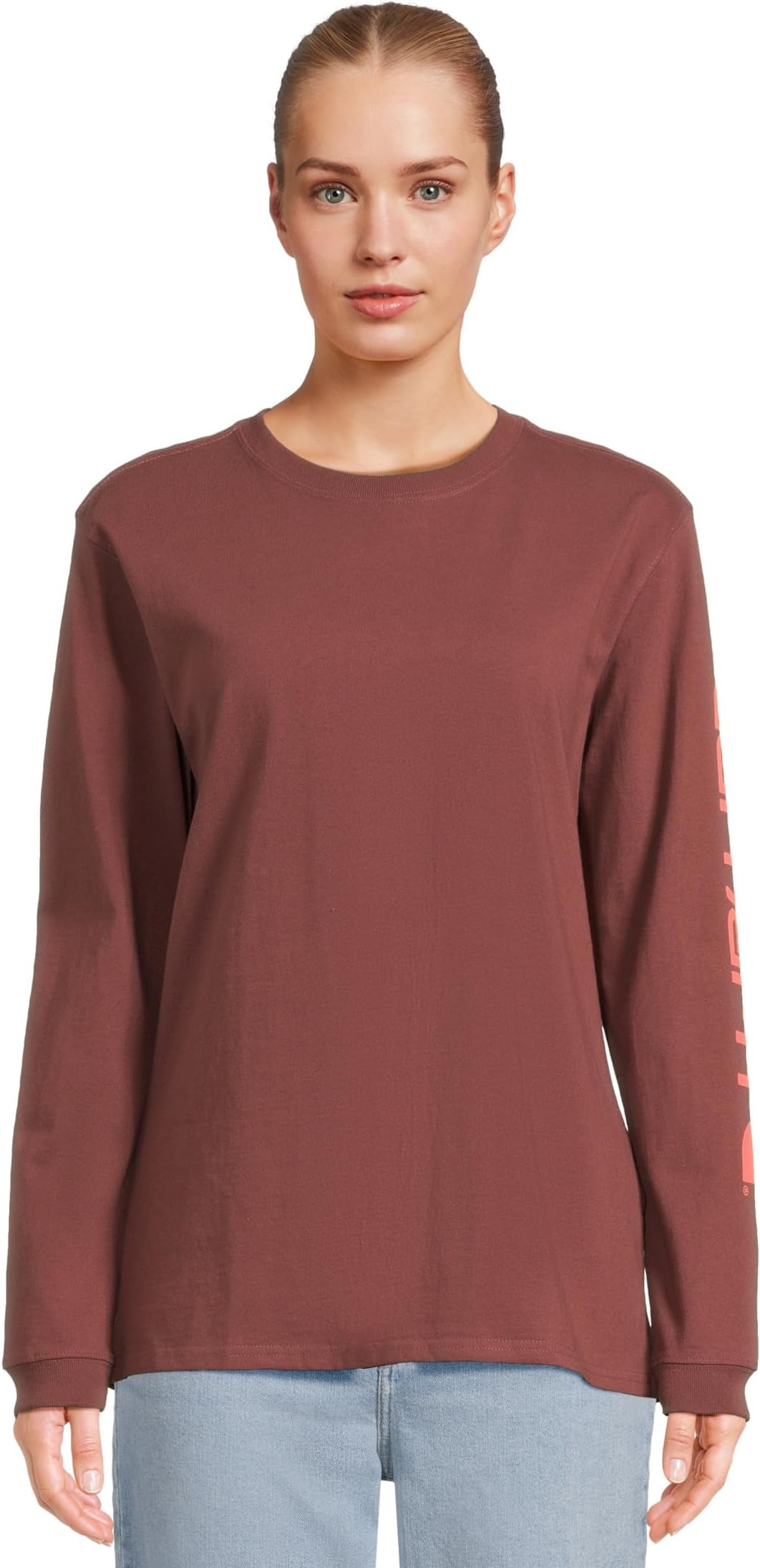 

Толстовка Carhartt Loose Fit Heavyweight Long-Sleeve Logo Sleeve Graphic T-Shirt, цвет Barnwood