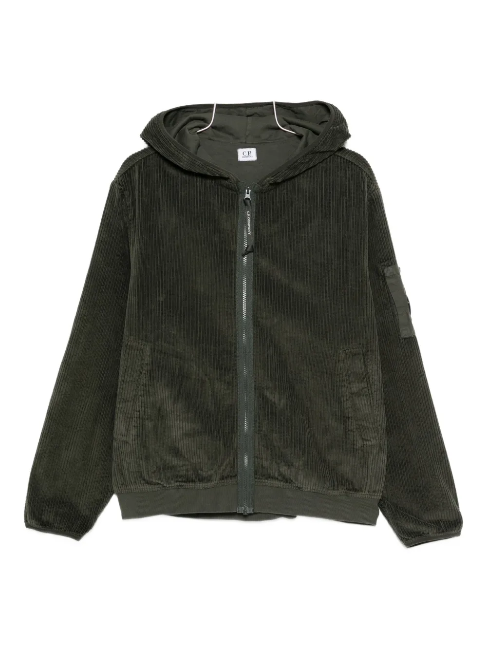 

Вельветовая толстовка на молнии C.P. Company, зеленый