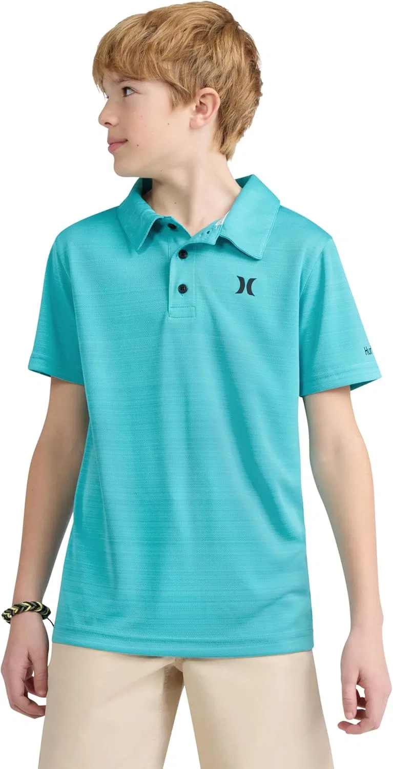 Поло для мальчиков Hurley Performance Polo Shirt, Barracuda Blue — фото 4