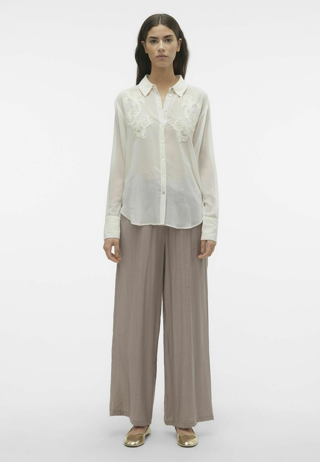 

Блузка на пуговицах VMPEARL Vero Moda, белый