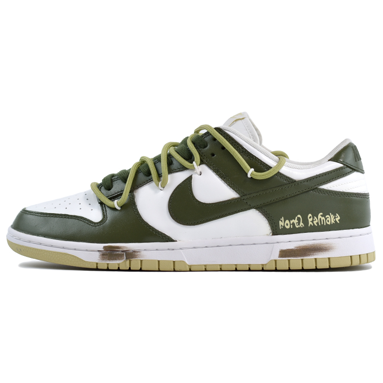 

Кроссовки Nike Dunk Skateboarding Shoes Men Low-top Brownish Green/yellow, цвет Jasper