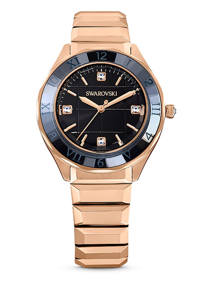 

Swarovski Кварцевые часы в цвете розовое золото/черный