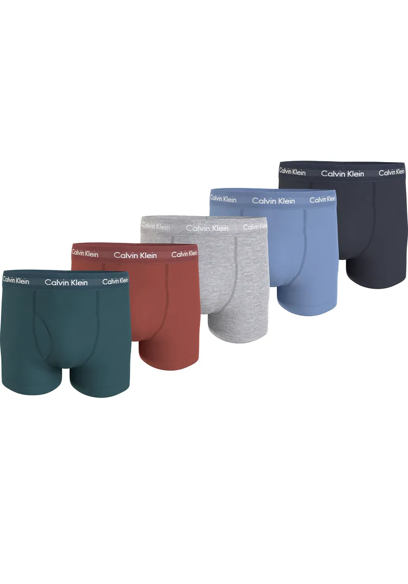 

Calvin Klein Underwear Трусы "TRUNK 5PK" (5 шт. в упаковке, 5 шт. в упаковке), с эластичным поясом с логотипом, цвет At_Dp,_Cr,_Gry_Ht,_Be_Ar_Blu,_Blr
