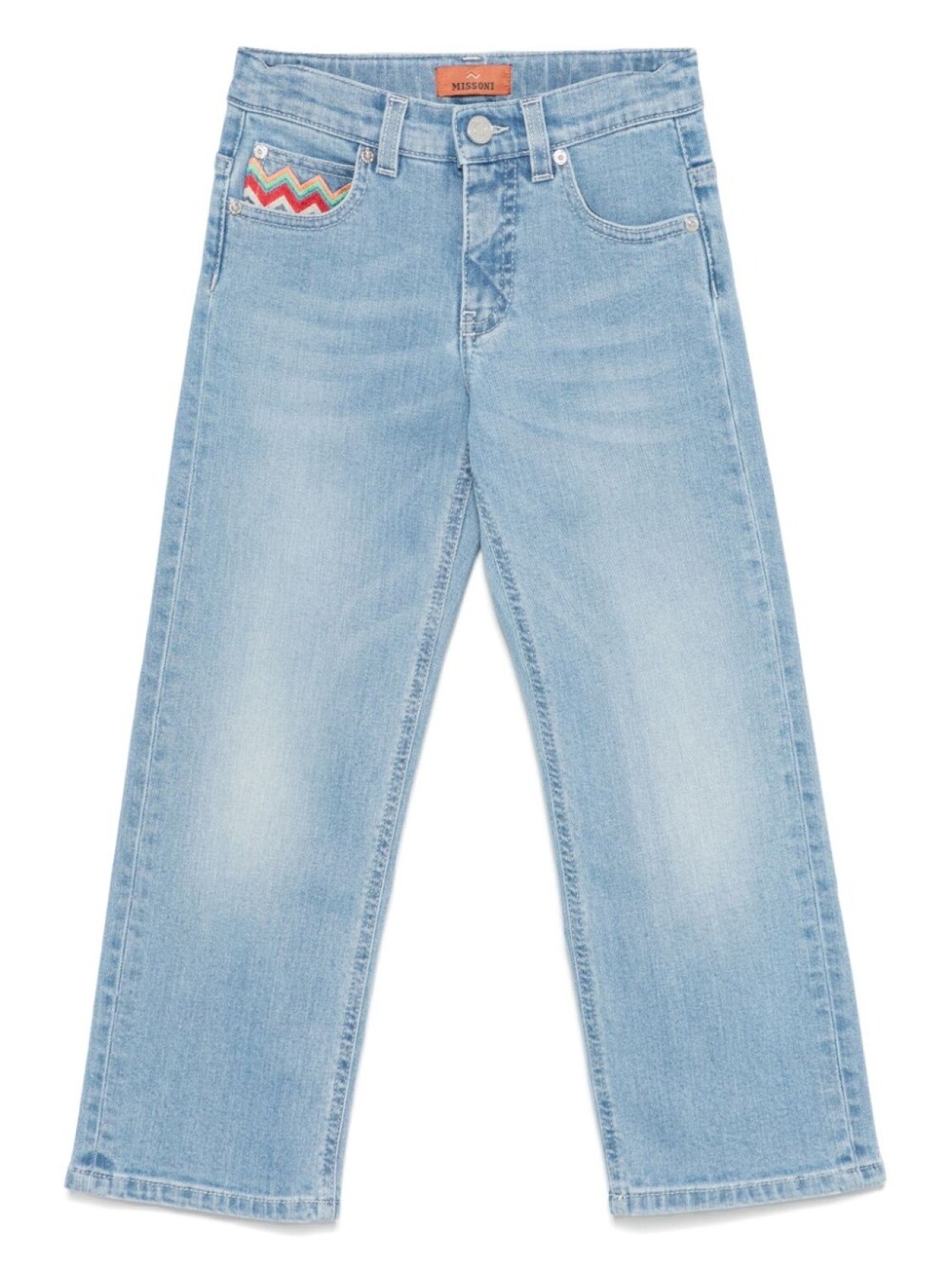 

Missoni Kids брюки с вышитым логотипом, синий
