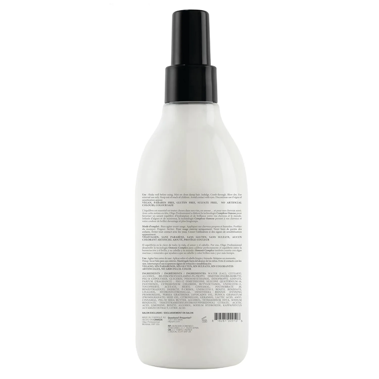 Calura Express Blowout Mist от Oligo Professional | Термозащитный спрей для волос с технологией Osmosis Complex | Минеральный термозащитный спрей для волос | Без сульфатов, 252 мл Oligo Professionnel — фото 2