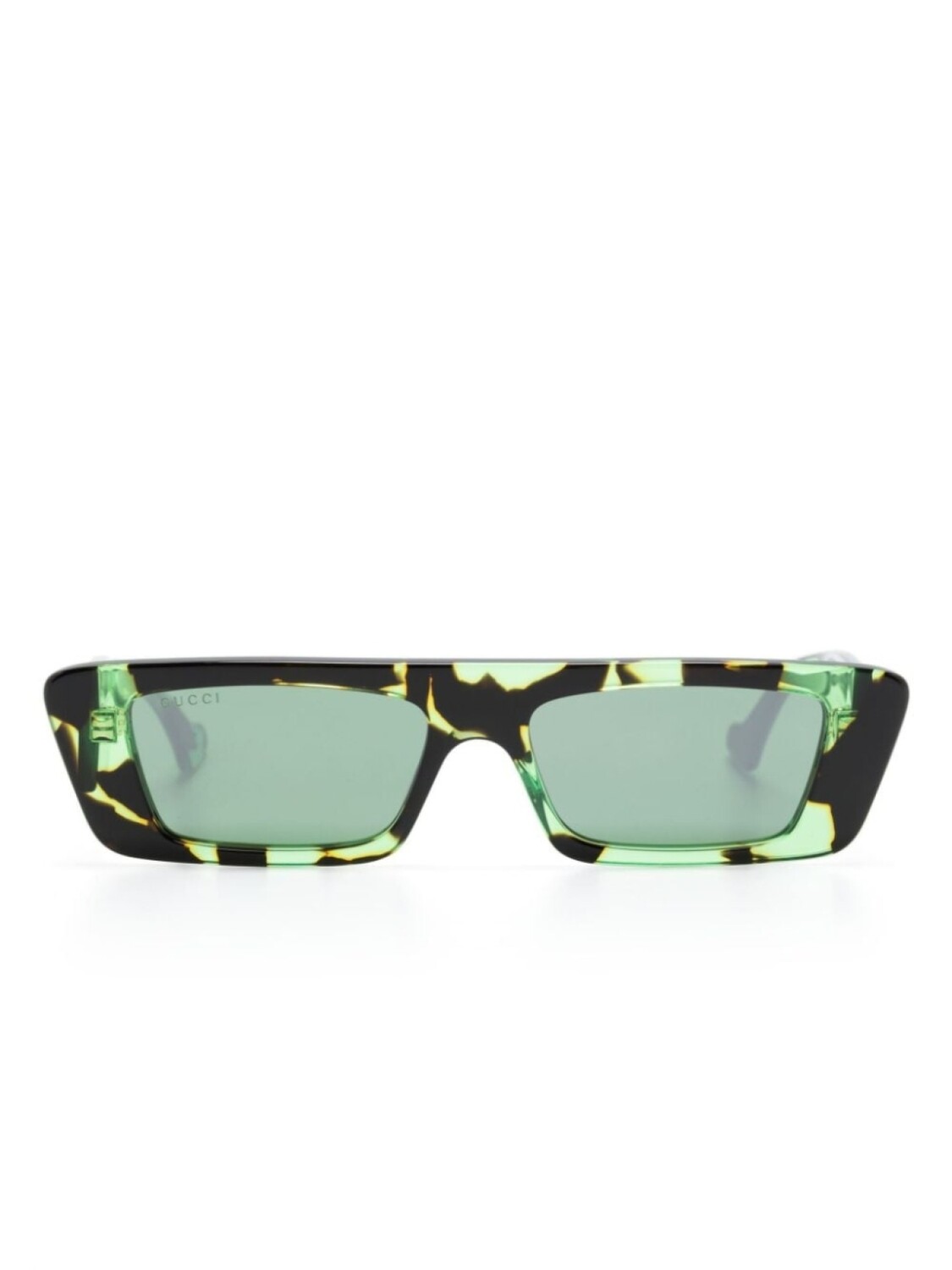 

Gucci Eyewear солнцезащитные очки в прямоугольной оправе, зеленый