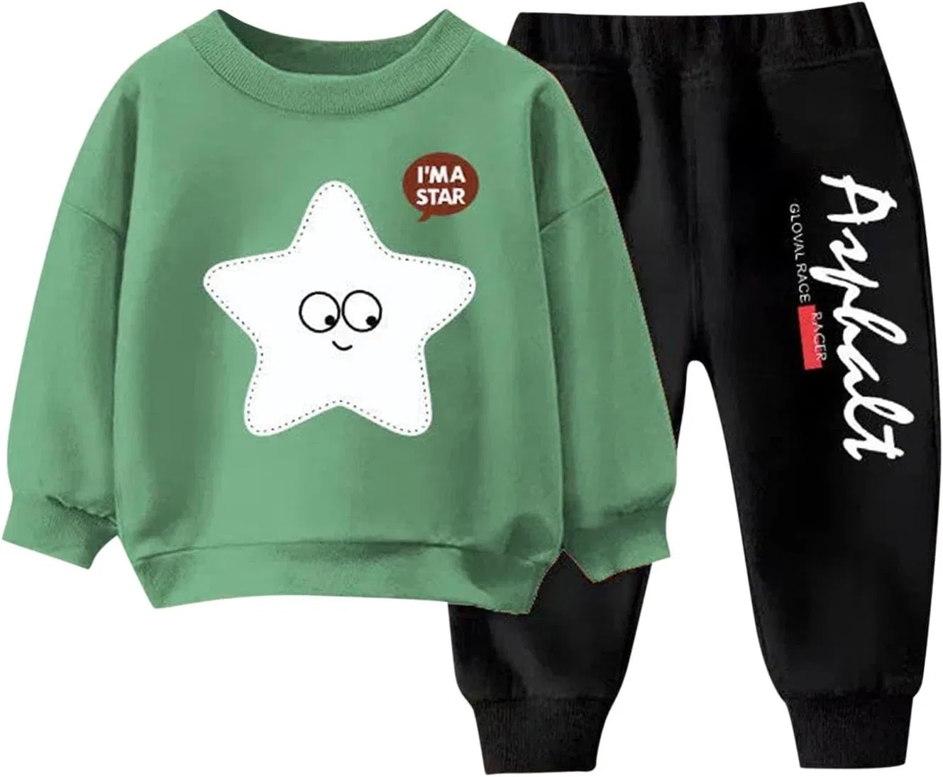 Детский спортивный костюм 2 предмета, вязаный, K-433 Lime Green