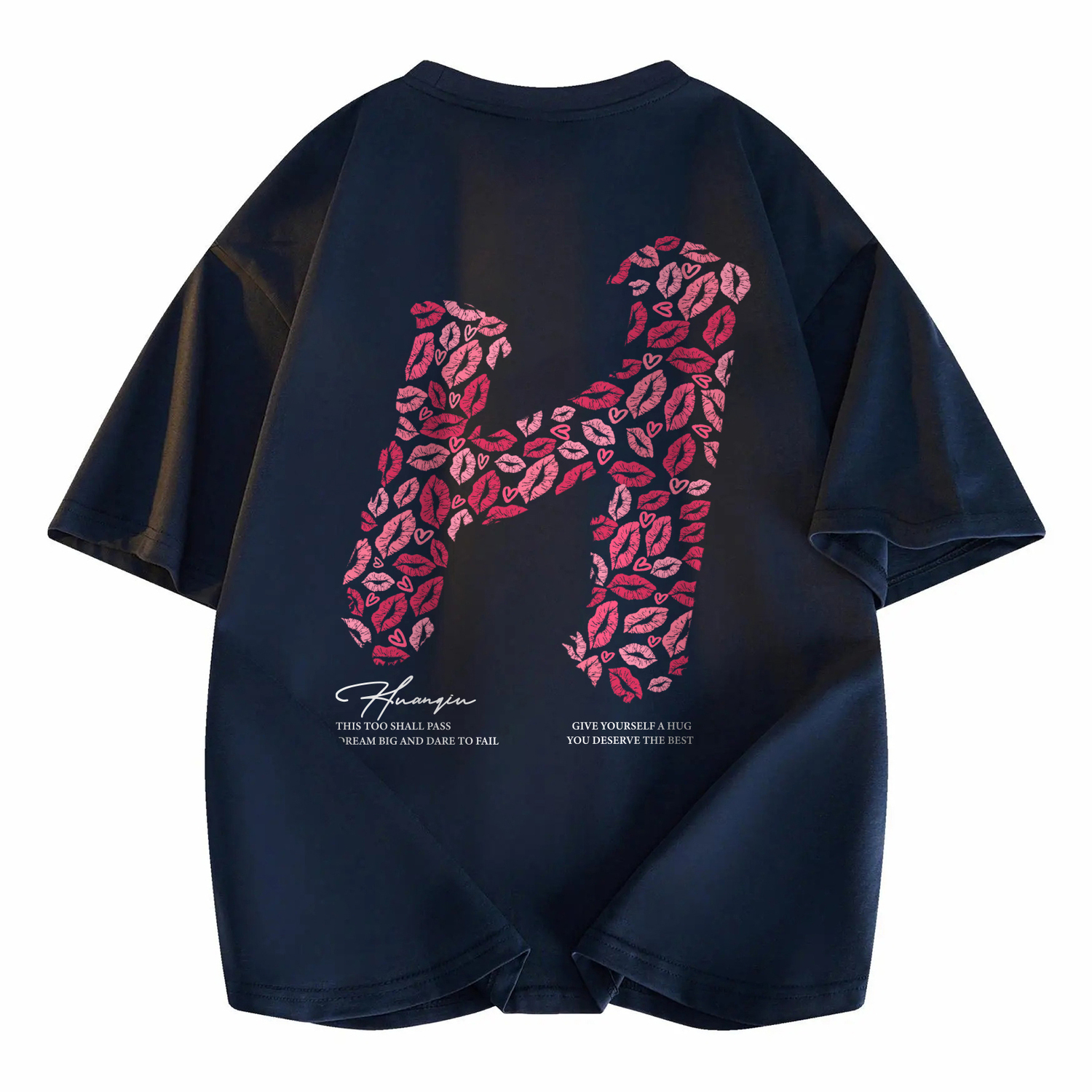 

Футболка Unisex Crew Neck Moderate Heavyweight HUANQIU, темно-синий