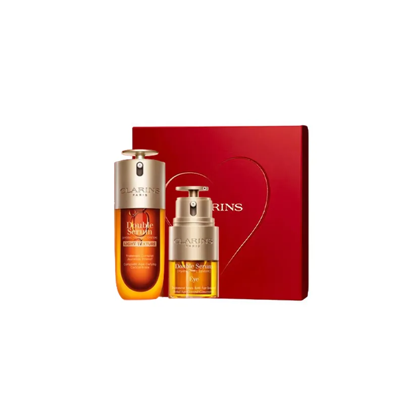CLARINS Набор для ухода за кожей с осветляющим эффектом и увлажнением, 20мл+20мл, Two-Piece Set: Eye Serums 20ml+Oily Skin Double Extraction Repairing Essence 50ml