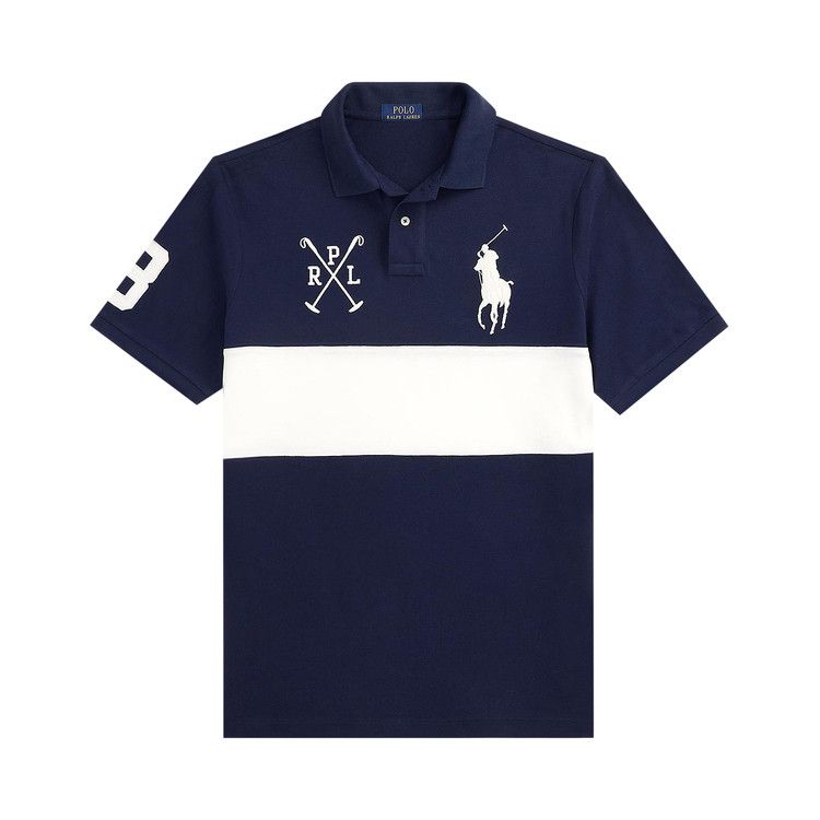 

Поло Polo Ralph Lauren Short-Sleeve Basic Mesh Novelty Big Pony Polo, Newport Navy/Nevis