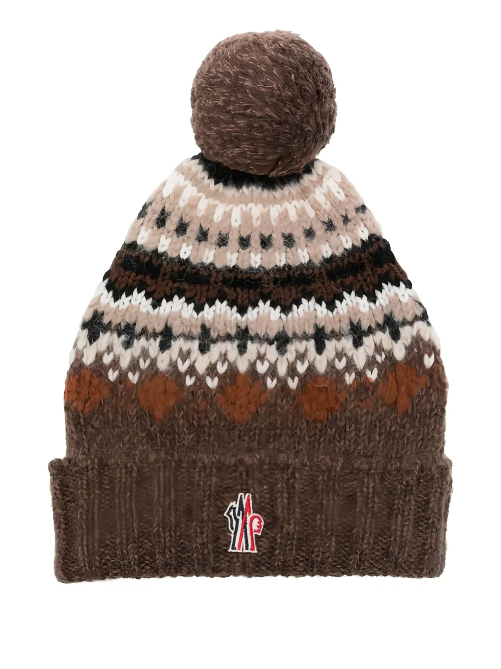 

Шапка с ребристыми полями Moncler Grenoble, коричневый