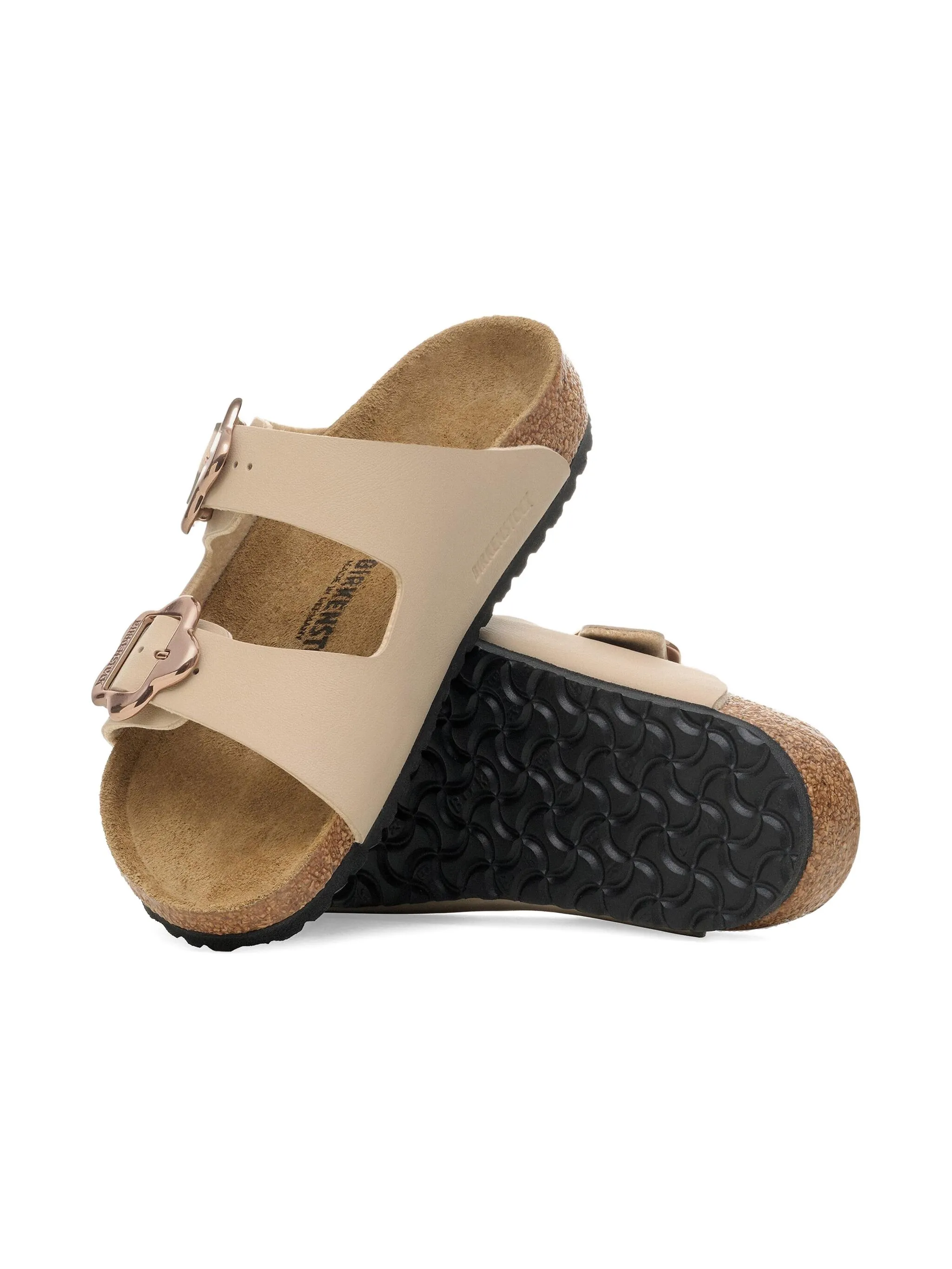 Босоножки Arizona с пряжками Birkenstock Kids, бежевый — фото 4