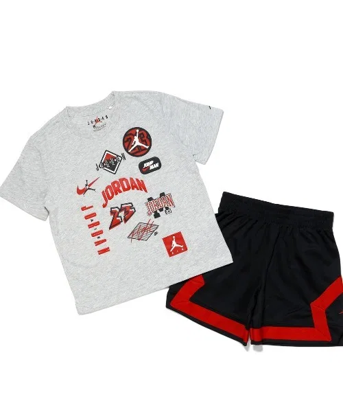 Детская футболка Jordan MJ Dynasty Mesh Patch серая