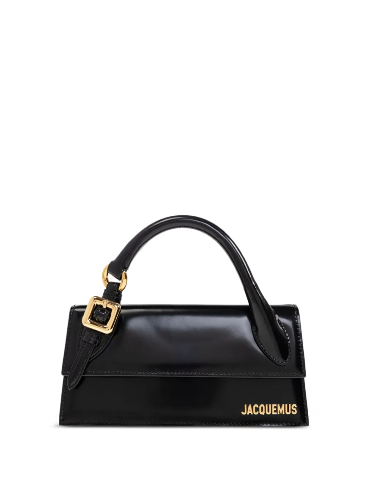 

Jacquemus Удлиненная кожаная сумка Chiquito, черный