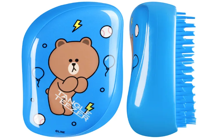 Портативная массажная расческа для укладки волос Tangle Teezer, Line Friends Collaboration, Blue