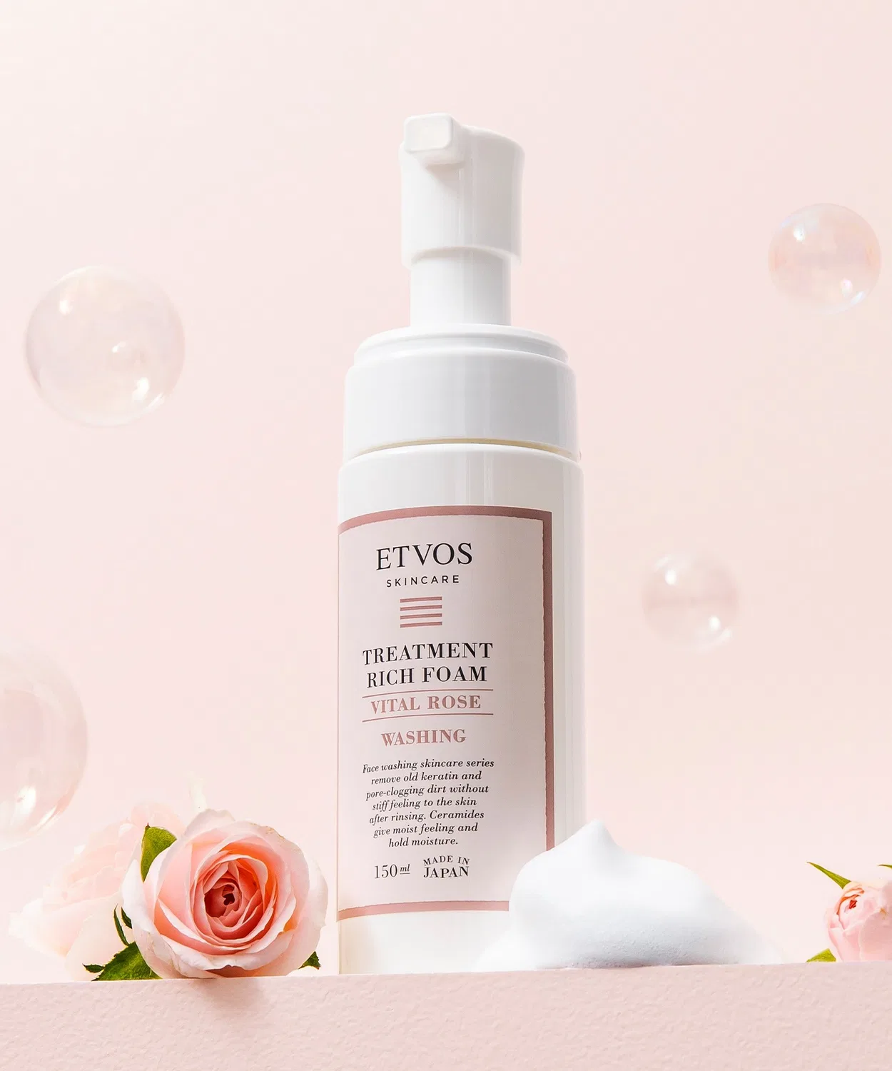 Пенка для умывания ETVOS — Amino Rich Foam Витальная Роза, 150 мл