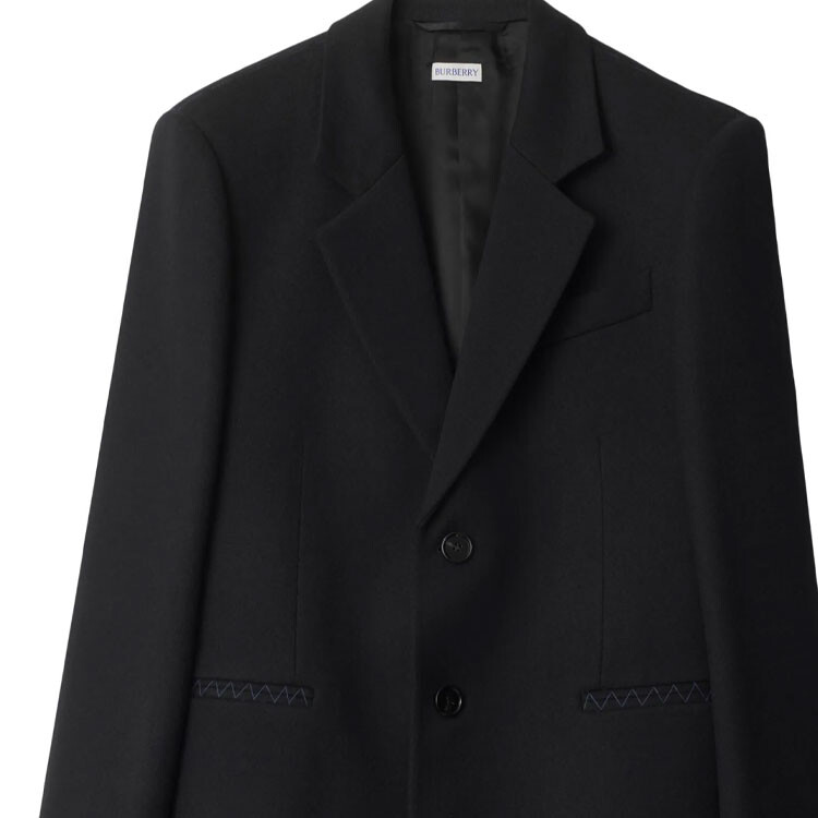 Пальто мужское Burberry, классическое, черное — фото 4