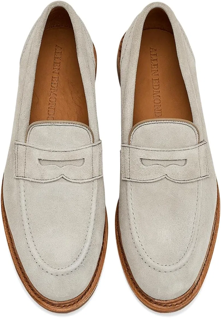 Лоферы с кисточками Allen Edmonds, замша дымчатая — фото 2