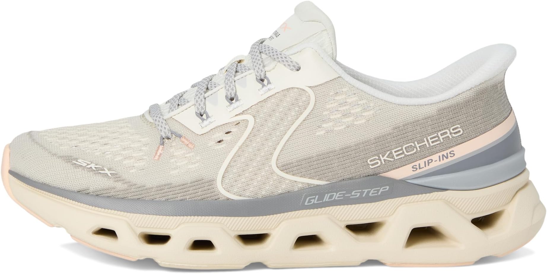 Кроссовки SKECHERS Glide-Step Altus Adrenaline Rush Hands Free Slip-Ins, Natural Grey — фото 4