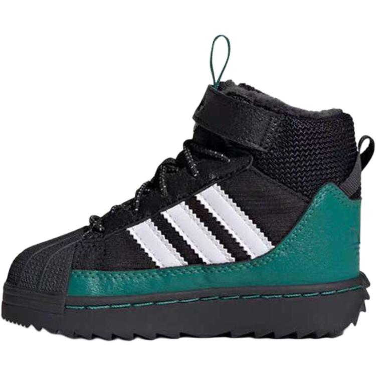 

Adidas Originals Нескользящие износостойкие высокие детские туфли, цвет черный, зеленый, для младенцев и малышей