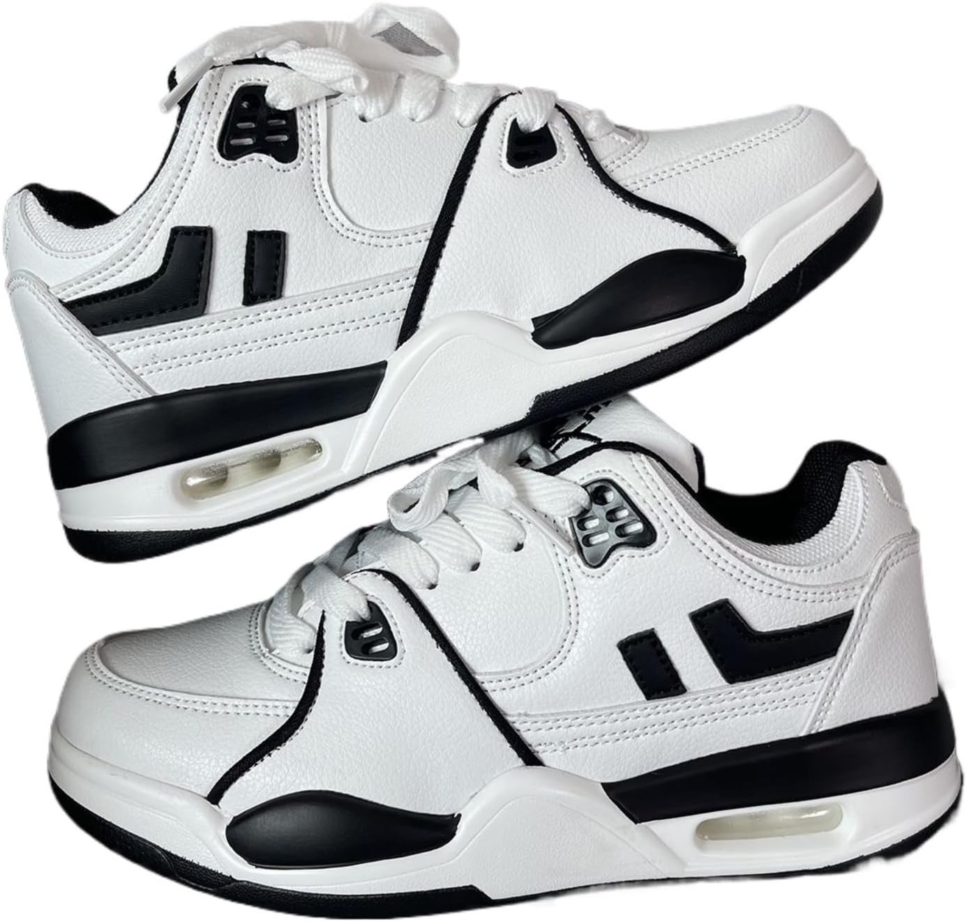 

Женские и мужские модные кроссовки на массивной платформе, ретро Y2K, легкие для баскетбола, бега и повседневного спорта Macefil, белый/черный