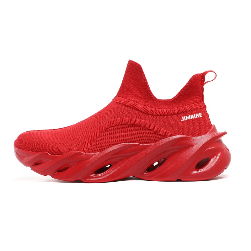

King Jinmai Мужские противоскользящие кеды красные, цвет Red