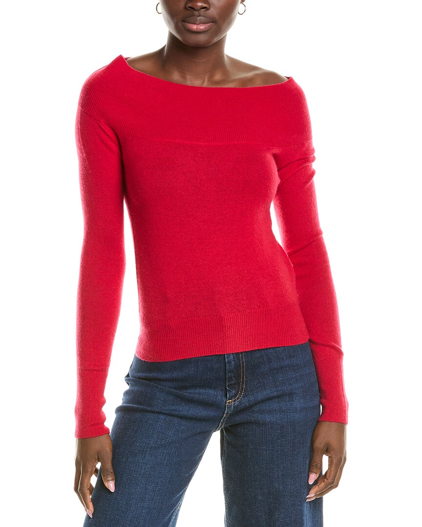 

Джемпер с открытыми плечами Brodie Cashmere Wool & Cashmer-Blend, красный