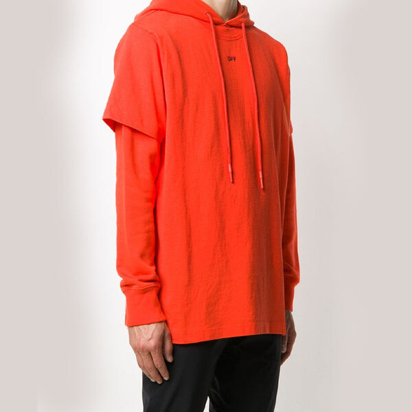 Толстовка men's arrow logo orange red Off-White, красный — фото 3