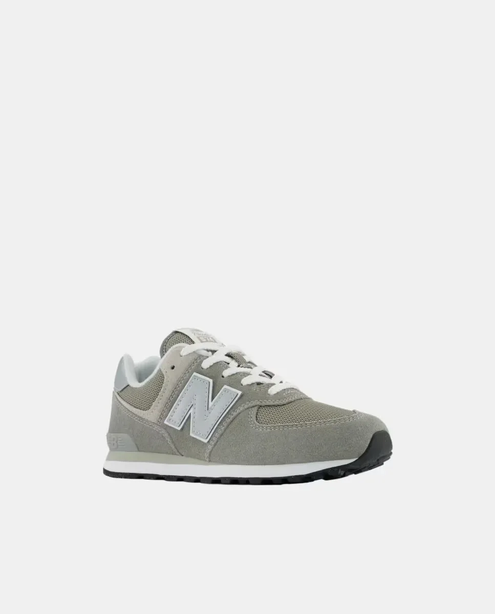 Повседневные кроссовки для детей 574 на шнуровке New Balance, серый — фото 4