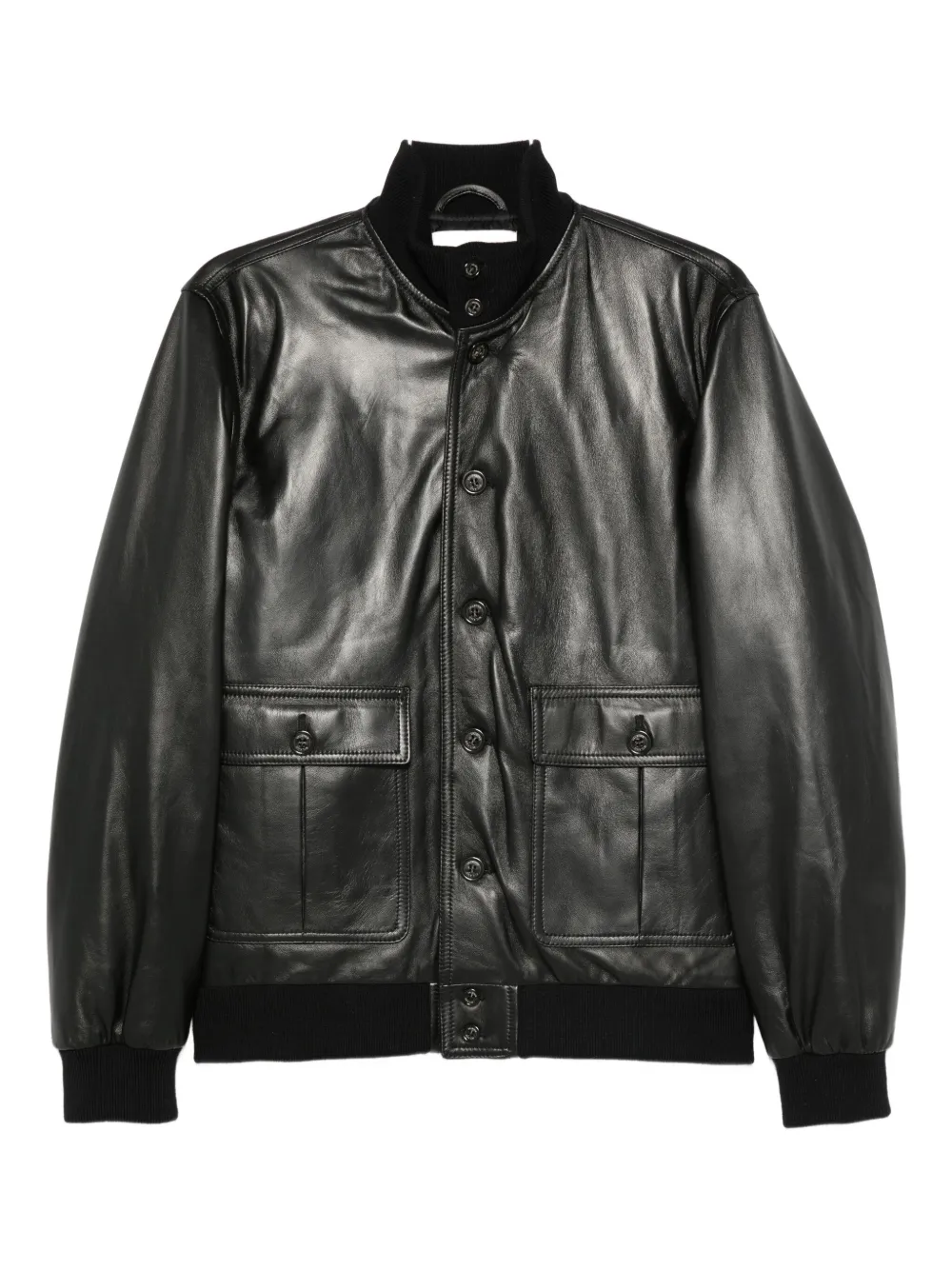 

Кожаная куртка с клапанами на карманах Valstar, черный