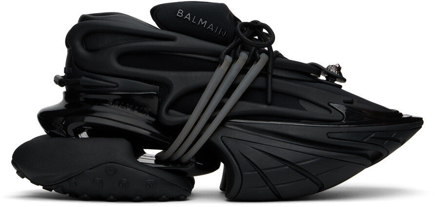 

Черные кожаные кроссовки Unicorn Low-Top Balmain, Черный, Черные кожаные кроссовки Unicorn Low-Top Balmain