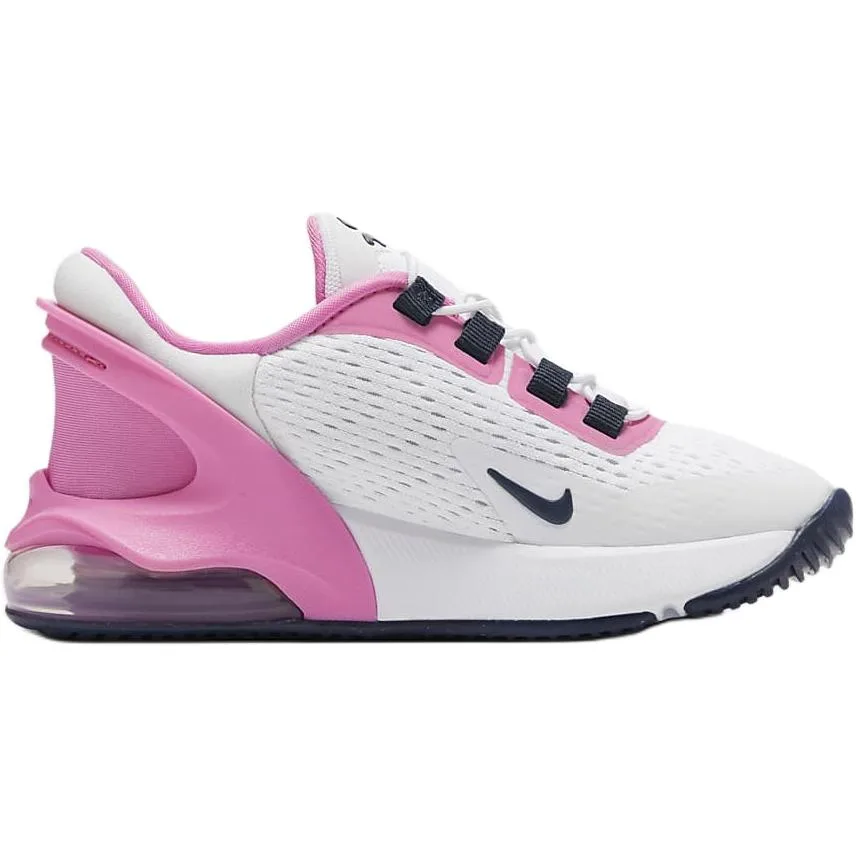 Nike Детские кроссовки для бега Air Max 270 Abrasion Resistant Low top бело-розовые, возраст 3-7 лет — фото 3