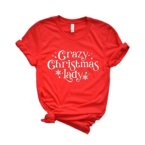 

Футболка с принтом Crazy Christmas Lady Simply Sage Market, Red