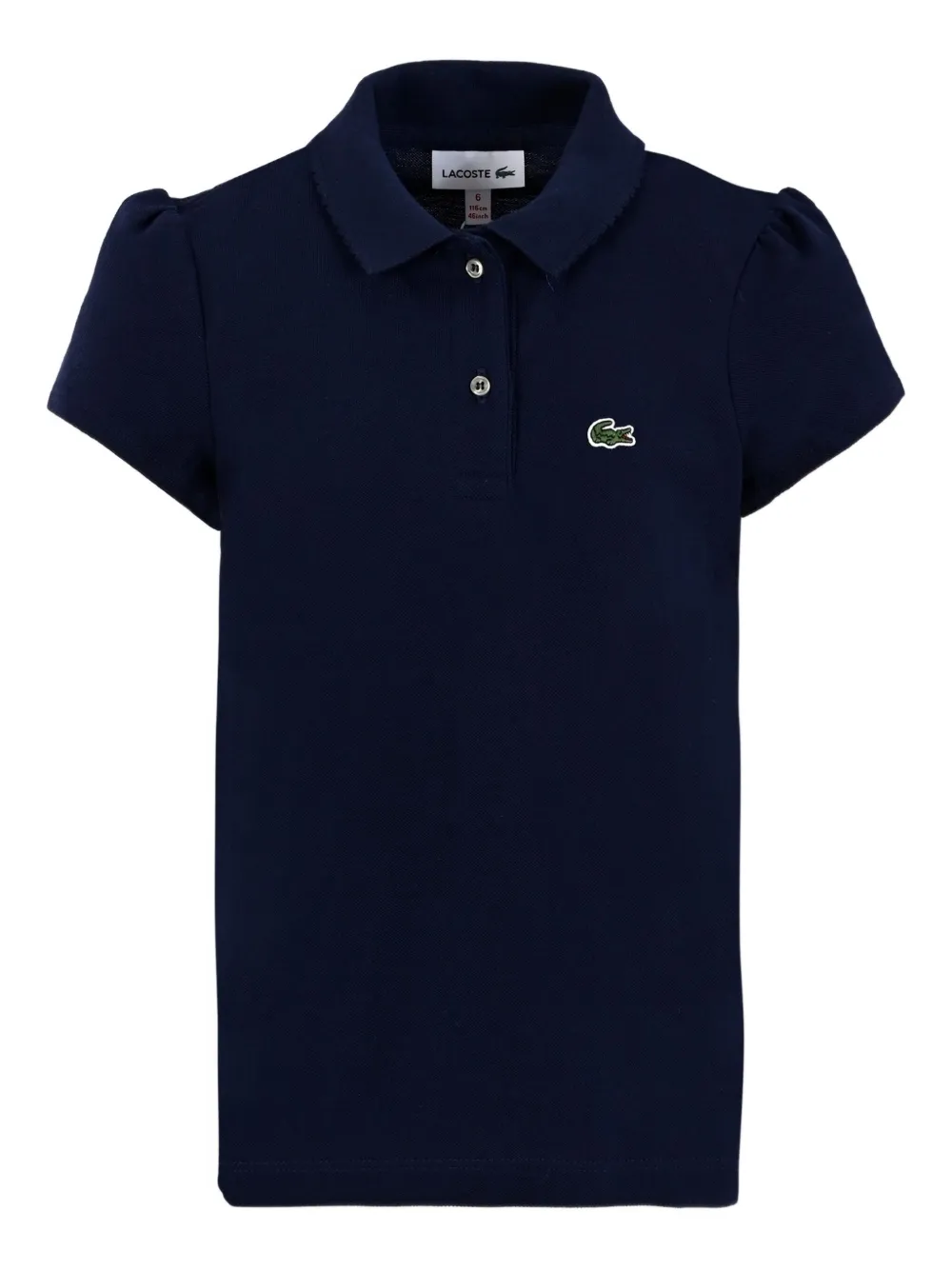 

Рубашка-поло с рукавами-буфами Lacoste Kids, синий