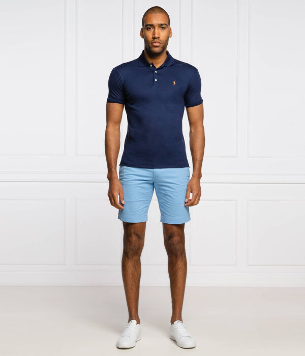 Рубашка поло Slim fit Polo Ralph Lauren, синий — фото 2