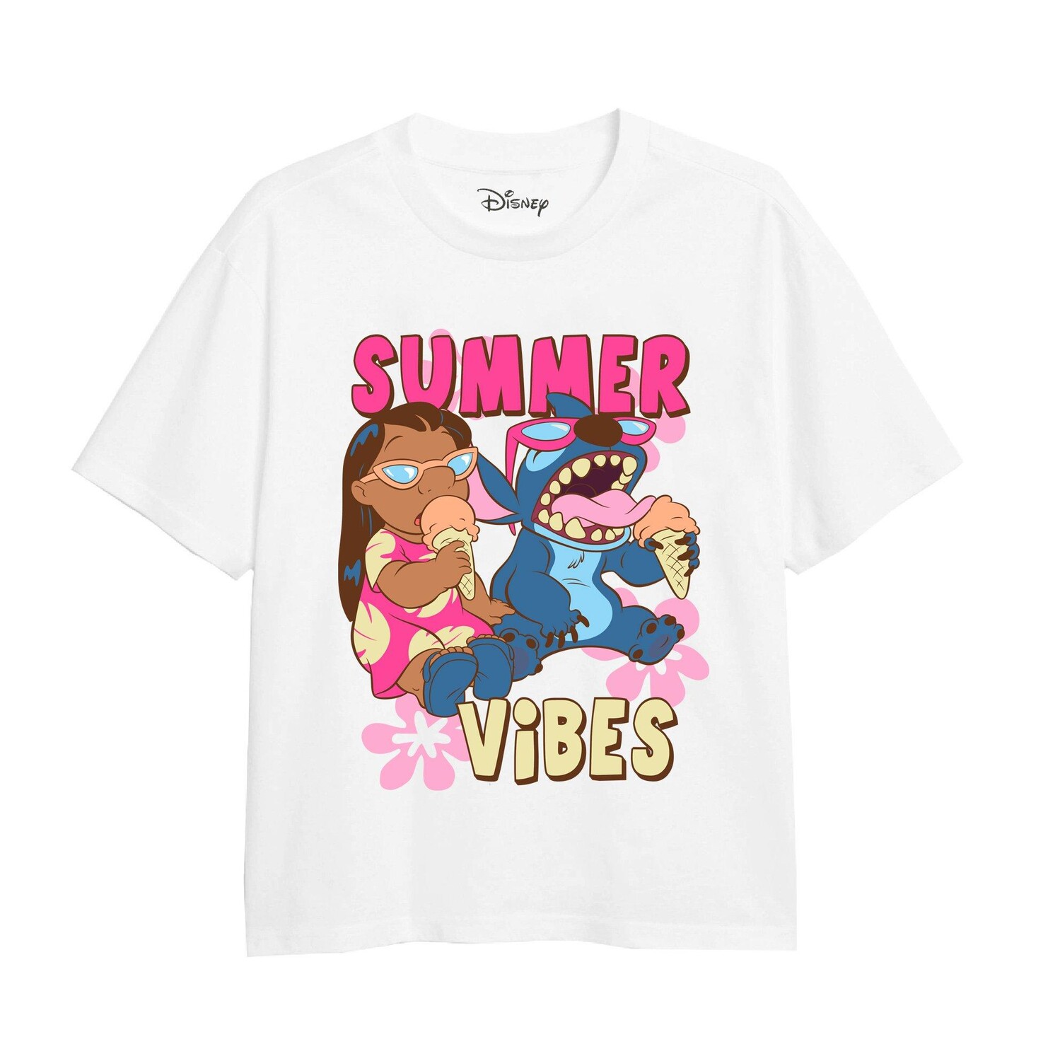 

Футболка Lilo & Stitch Summer Vibes Disney, белый