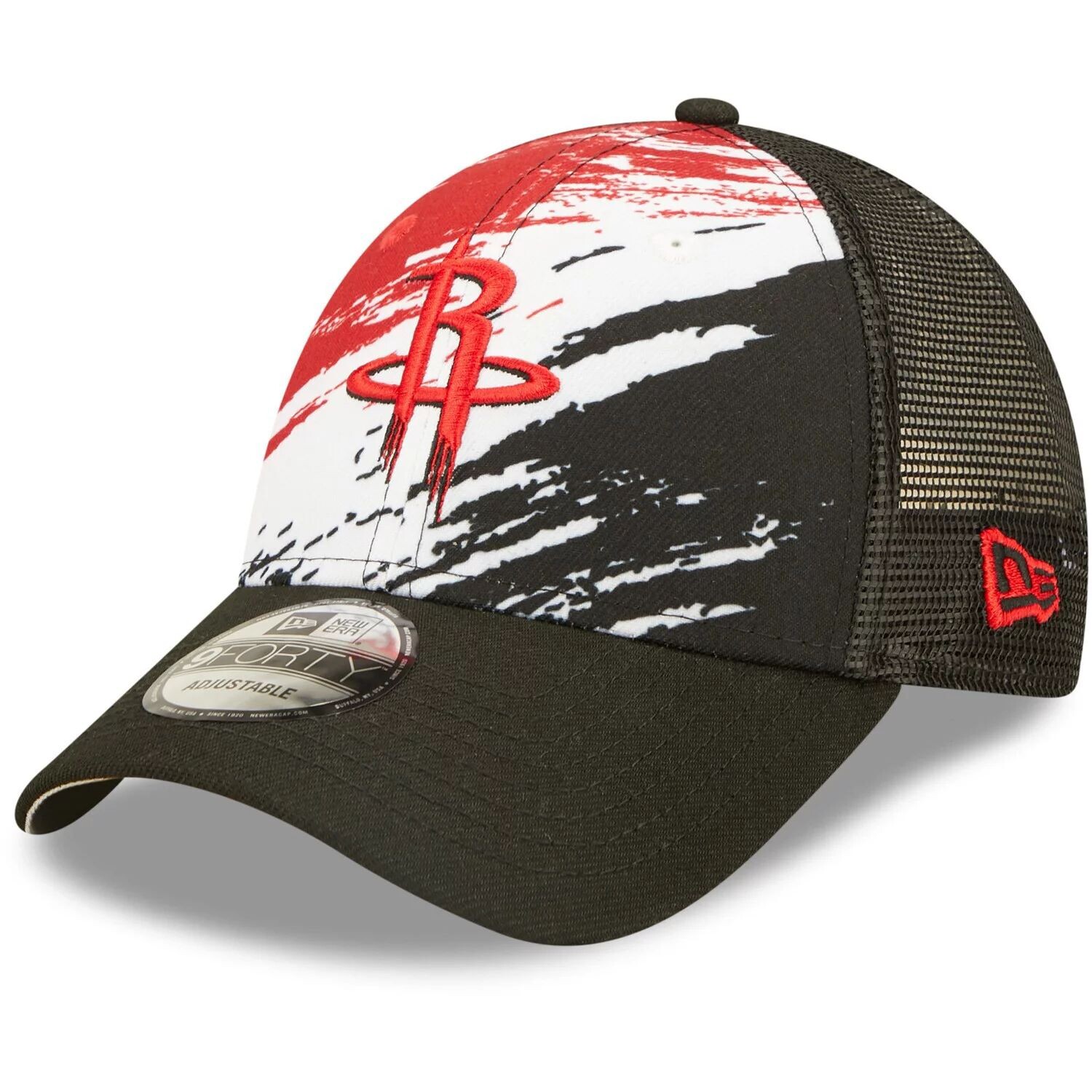 

Мужская черная кепка New Era Houston Rockets Marble 9FORTY Trucker Snapback