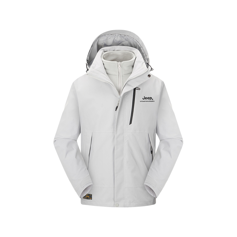 

Ветровка Unisex Waterproof, Windproof, Breathable, Abrasion Resistant, Thermal, Anti Static Jeep, 3-in-1 all-weather hardcore windbreaker jacket-серый