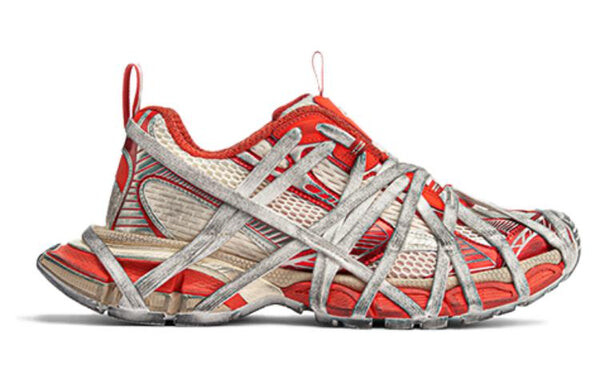Кроссовки 3xl extreme lace sneakers 'orange beige mesh and polyurethane' Balenciaga, оранжевый — фото 2