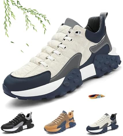 

Кроссовки для мужчин NoworFewer 2026 с ортопедической поддержкой, комфортные, на липучке, для бега, с амортизацией, нескользящие, спортивные, баскетбольные, с дышащей платформой, белый