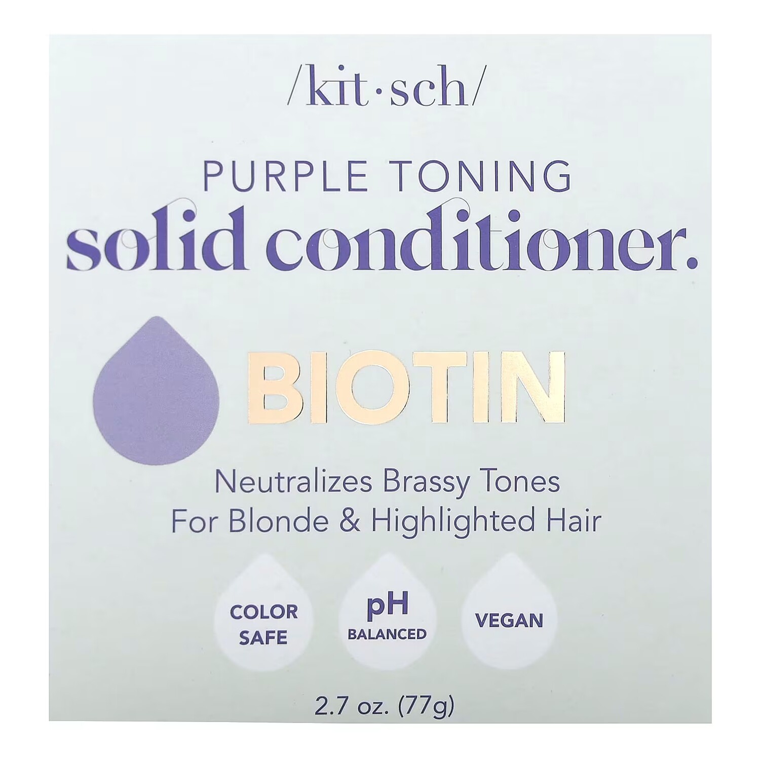 

Кондиционер твердый Kitsch Purple Toning с биотином, апельсиновый цвет и жасмин