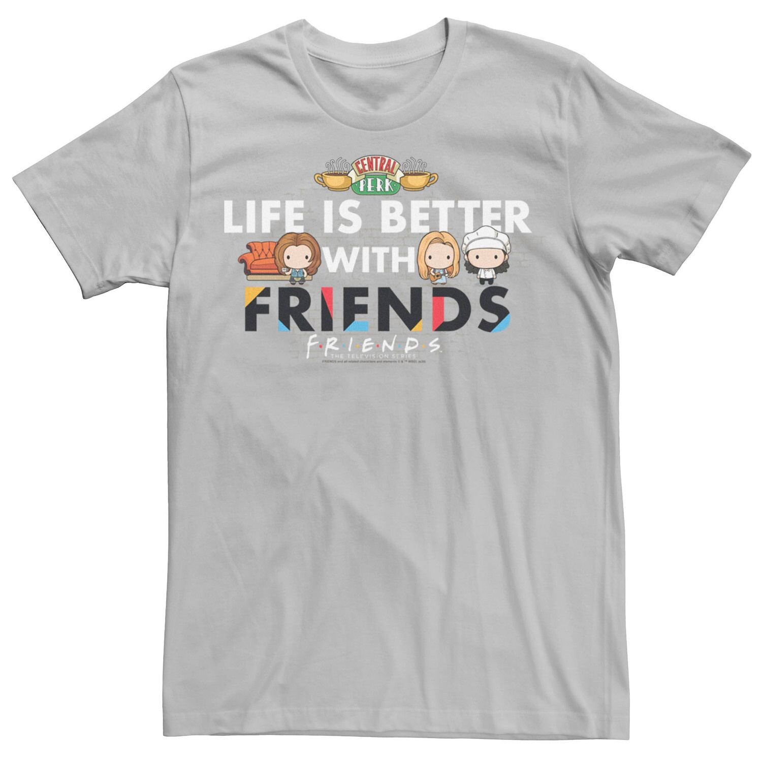

Мужская футболка Friends Chibi Better With Friends Licensed Character