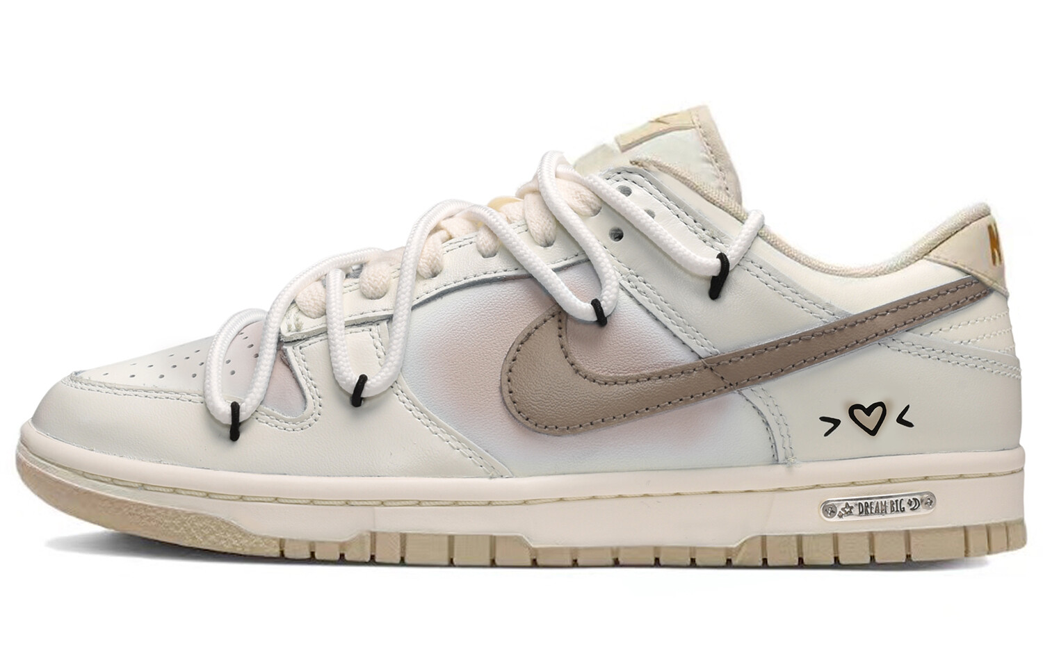

Кроссовки Nike Dunk Skateboard Shoes Women's Low-Top Beige Brown