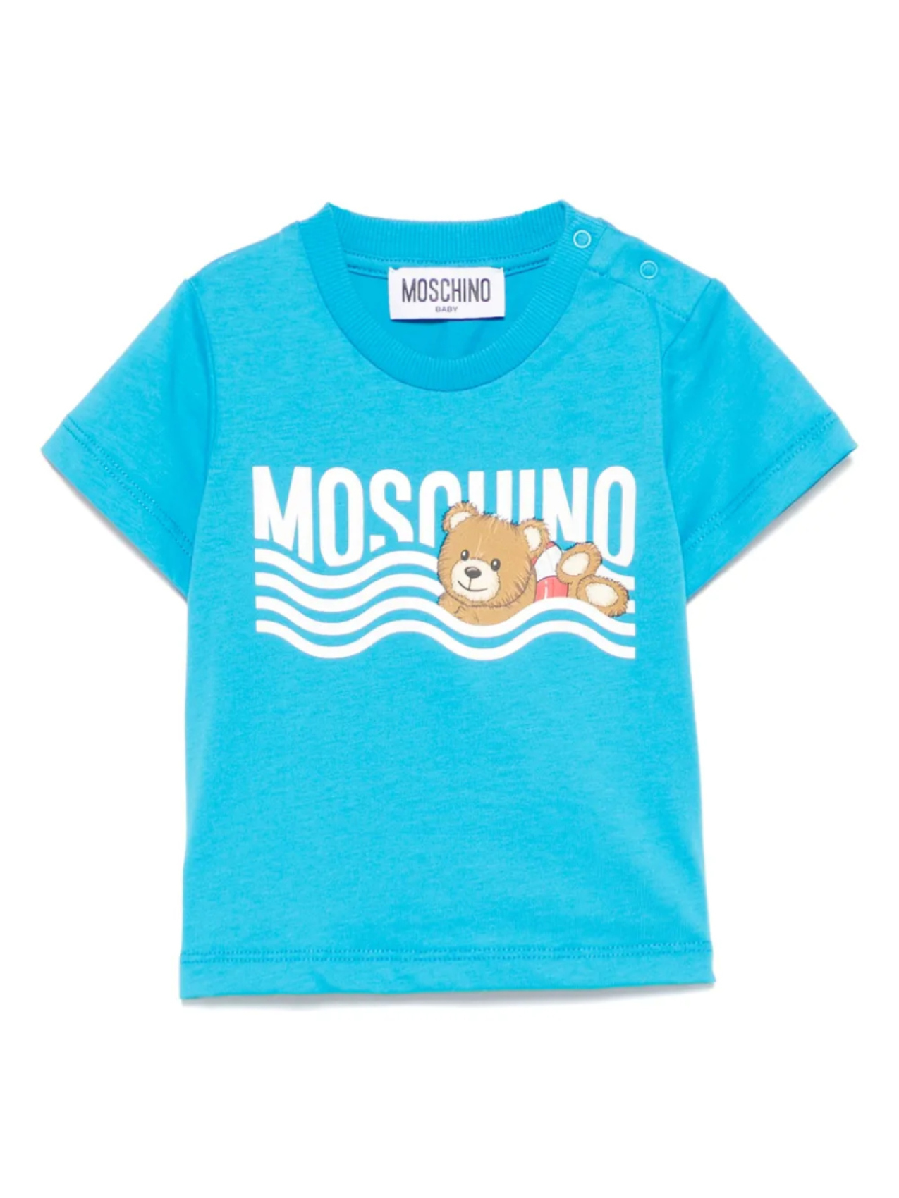 

Футболка с принтом Teddy Bear Moschino Kids, синий