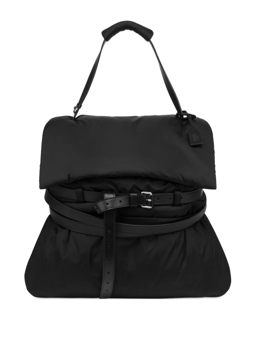 

Стеганая сумка на плечо с поясом Moschino, черный