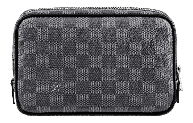 

LOUIS VUITTON Косметичка холщовая унисекс черная